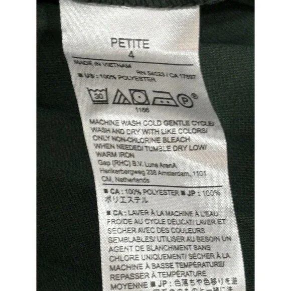 Banana Republic Satin Pleated Skirt Hunter Green Midi Petite 4P NWT Style 798408 - Picture 8 of 12